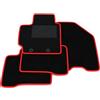 Generico Tappetini compatibili con Suzuki Swift 2017-2024, bordo rosso, kit tappetini auto personalizzati, set tappeti in velluto, tappeto auto