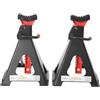 ECUTEE 2 Pezzi Cavalletti di Supporto, Cavalletti per Auto Cric capacità 6T Supporto per Roulotte, Altezza Regolabili 390-585 mm, Cavalletti di Sostegno per Veicoli, Auto, SUV, Caravan