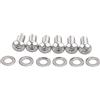 XMMT 6 PZ In Acciaio Inox Derby Coperchio Pulsante Testa Vite Kit per Harley Softail Dyna Touring Electra Glide Road King