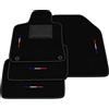 Generico Tappetini compatibili con Peugeot 508 2019-2025, ricamo bandiera kit tappetini auto personalizzati, set tappeti in moquette, tappeto auto