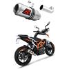 DOMINATOR Terminale di Scarico Marmitta Silenziatore GP compatibile con 390 Duke 2017-2020