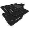 Generico DHCarMats | Tappetini Auto Stelvio dal 2016 Ricamato e Decorato | Tappeti Macchina Moquette Personalizzati | Set per Interni - Con Kit Ferma Tappetini Auto