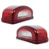 Formplas 2x Rosso Bianco per Camion, Auto, 12V/24V LED Illuminazione Targa, Luce per Targa, Lampada, Fanale, Luce per Rimorchio, Roulotte, Autobus