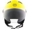 BHR Casco Demi-Jet 834 FLOW - Casco Scooter Estivo Omologato ECE 22.06 con 16 Fori di Aerazione - Visiera Antigraffio e Sgancio Micrometrico, Giallo Opaco, M