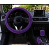 Duories Coprivolante universale in peluche per auto, 3 pezzi, per freno a mano, coprivolante, in pelliccia calda, invernale, per volante, accessorio per auto, da donna, colore: viola