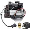 AIRSUSFAT LR015303 Pompa compressore sospensione aria con staffa AMK Style con relè compatibile con LR4 2009-2016 Range Rover Sport 2005-2013 Discovery 3 2004-2009 LR023964 LR061888