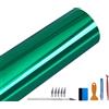 NewL Pellicola Vinile Autoadesiva Cromo Specchio Verde 30 x 300 cm | Finitura cromo specchio lucido, kit installazione incluso, canali anti-bolle, adesivo riposizionabile, per auto, moto, mobili