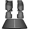 ELMASLINE 3D Tappetini Gomma e Vasca Baule per OPEL Corsa F 2019-2025 (non compatibile con le versioni elettrica e ibrida!!!) | Tappetini Auto | Vasca per il bagagliaio | Accessori auto