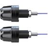 APEYCRX Indicatori Luminosi 2 Pezzi 12V Manubrio Motocicletta Fine Freccia Lampeggiante Manubrio Impugnatura Barra Lampeggiante Laterale Angolo Lampada Illuminazione