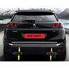 mne parts Ricambi mne per Peugeot 3008 SUV 2016 + telaio di scarico cromato 2 pezzi in acciaio inossidabile