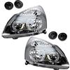 BESTPRICE 2x fari principali anteriori sinistro + destro H1 / H7, compatibili con RENAULT CLIO II (BB_, CB_), CLIO II van/hatchback (SB0/1/2_)