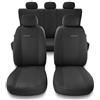 Mossa Coprisedili compatibili con Renault Megane I, II, III, IV (1995- ) - fodere sedili auto - set coprisedili auto universali - UNE-3