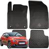 W-Parts TAPPETI - TAPPETINI IN GOMMA 3D TPE NERI PER CITROEN C3 III dal 2016 al 2024
