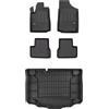 MOTOS Set di tappetini in gomma e tappetini per il bagagliaio per Citroen C3 I 2002-2009 Migliorare il comfort di viaggio con tappetino antiscivolo auto 3D- tappetini per tutte le stagioni auto, prote