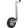 UNITRAILER Ruotino di sostegno 48 mm 150 kg parcheggio altezza 505-730 mm ruota ruota 200 x 50 mm gomma piena per parcheggio e manovre aggancio rimorchio tubo 48 mm
