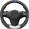 MEWANT Coprivolante Su Misura da Cucire per Opel Corsa | Coprivolanti Compatibile con Opel Corsa (D) OPC 2007-2015 Traspirante Per Volanti Riscaldati Resistente