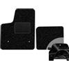 moto-MOLTICO Set di 2 tappetini anteriori per auto - Tappetini in velluto per auto - Tappetini anteriori compatibili con FIAT Topolino 2023+ e profumatore per auto - Nero