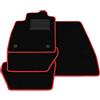 Generico Tappetini compatibili con Ford Puma 2019-2024, bordo rosso, kit tappetini auto personalizzati, set tappeti in velluto, tappeto auto