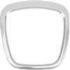 Generico Cromo auto styling volante centro logo copre adesivi trim per Audi A3 8P S3 A4 B6 B7 A5 A6 Q5 Q7 accessori interni, volante logo tappi adesivi decalcomanie (Argento)