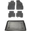 MOTOS Set di tappetini in gomma e tappetini in Pe per il bagagliaio Fiat Fiorino III 2007-2020 Migliorate il vostro comfort di viaggio con il tappetino antiscivolo per auto - tappetino per auto per tu
