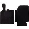 Susy Shop Tappetini Auto Compatibili Per Smart 1 Serie In Moquette Nera, Tappeti Sagomati Strappo Modello W450