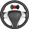 Shining wheat Coprivolante in pelle nera di grano lucido per Nissan Teana Altima 2013-2018 X-Trail Qashqai 2014-2017 Rogue 2014-2016 Pulsar 2015-2018 (Linea rossa)