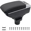 KAERGK Braccioli auto per console centrale Ford Focus 2 Mk1 per auto, doppio spazio con portabevande posteriore, facile da montare (linea nera)