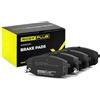 RIDEX PLUS 402B0076P Set d'assale Kit pastiglie freni Anteriore con lamierino anticigolío Compatibilità con RENAULT CLIO II BB0/1/2, CB0/1/2