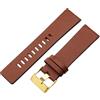 ROUHO Cinturino in Vera Pelle Orologio Quadrante Grande, Bracciale di Ricambio Impermeabile Durevole Uomo per Diesel-Marrone + Oro Fibbia 32mm