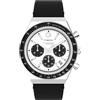 Timex Orologio da uomo Q Chronograph 40mm - cinturino nero quadrante nero cassa in acciaio inossidabile, Nero/Bianco/Acciaio inossidabile, Moderno
