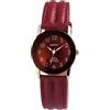 Akzent Orologio da donna in ecopelle con fibbia ad ardiglione, analogico, al quarzo, 1900273, Colore oro bordeaux, cinghia