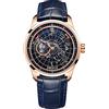 OBLVLO Orologio meccanico automatico di marca superiore per uomo Orologio luminoso con stella terrestre Cinturino in pelle impermeabile GC (GC-PLL)