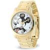 Disney Orologio analogico al quarzo analogico unisex W001844 Mickey Mouse, Oro, Bracciale