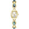 ADSBIAOYE Elegante orologio da donna con quadrante ovale alla moda, impermeabile, regalo, 03 Oro bianco, Moda