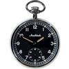 MWC Aeschbach WW2 Pattern Meccanico Acciaio Nero Orologio Tasca Uomo
