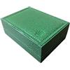 ROUREOX Cofanetto Verde Orologio - Custodia Singola Pelle, Piccola Scatola Organizer Legno Conservazione per Rolex GMT-Master II