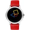 Aristo - Orologio da polso da donna in stile Bauhaus in diverse combinazioni di colori - 100 anni Bauhaus Jubliäum - Made in Germany, Nero con nastro rosso, cinghia