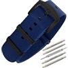 masar 18mm Premium NATO Blu - Cinturini per orologi, cinturino 18 mm Nero