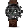 RSC Pilot's Watches Aviator Mosquito D-Day Cronografo Aviation da uomo 45mm, Marrone scuro, Militare