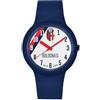 PRESTIGE & DELUXE Orologio da polso unisex Lowell one Unisex Bologna Nuova Collezione 2023/2024 Cinturino blu - Quadrante 37 mm bianco + portachiave calcio