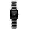 Haonb Orologi Da Polso Orologio Quadrato In Ceramica Moda Coppia Coppia, Nero Femmina