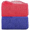 VAVAXJHM 2 spugne africane a rete, spugna da bagno a rete lunga, esfoliante africana per doccia e corpo, scrubber per la schiena più liscia, si estende fino a circa 160 cm (blu e rosa)