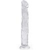 SAUVASFZ Fallo realistico per masturbazione femminile da 35 cm con forte ventosa, trasparente in silicone per pene