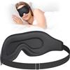 EVA BELLE Eye Mask - Mascherina per dormire, con blocco della luce, morbida e traspirante, per donne e uomini, morbida mascherina per gli occhi, in memory foam 3D, regolabile