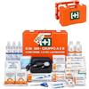 Akitaink Cassetta medica Aziendale, Kit Pronto Soccorso con Misuratore di Pressione, Staffa di primo soccorso: Conforme DM 388 Allegato 1 per Gruppi con 3 o più Lavoratori, Made in Italy