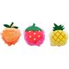 Healeved Spugna da Bagno a Forma di Frutta 3 Pezzi Schiuma Ricca e Materiale in Nylon e Peluche, Esfoliante per Adulti, per Doccia e Bagno Confortevole