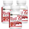 Hyper KRILL OIL OMEGA 3 1000 mg | Olio di Krill Antartico Puro con Astaxantina, EPA e DHA per Cuore, Articolazioni e Benessere Generale - 100% Naturale Altamente Assimilabile - 3 Flaconi da 60 Perle