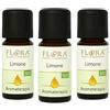 FLORA Olio Essenziale di Limone pack da 3 Pz da 10 ml BIO‑CODEX 10 ml - 100 % Puro e Naturale Citrus limon Profumo Agrumato Energizzante Uso Alimentare Aromaterapia Diffusore Cosmesi e Pulizie Green