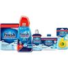 Finish Kit Lavastoviglie; Powergel Detersivo Lavastoviglie Fresh 30 Lavaggi, Brillantante Regular 250ml, Curalavastoviglie regular 250ml, Cristalli di Sale 1kg, Deodorante