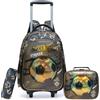 HTgroce Zaino Trolley Scuola Bambino Elementare Borsa da Viaggio Zaino Scuola Trolley Bambini Con Borsa per la Merenda e Astuccio per le Matite